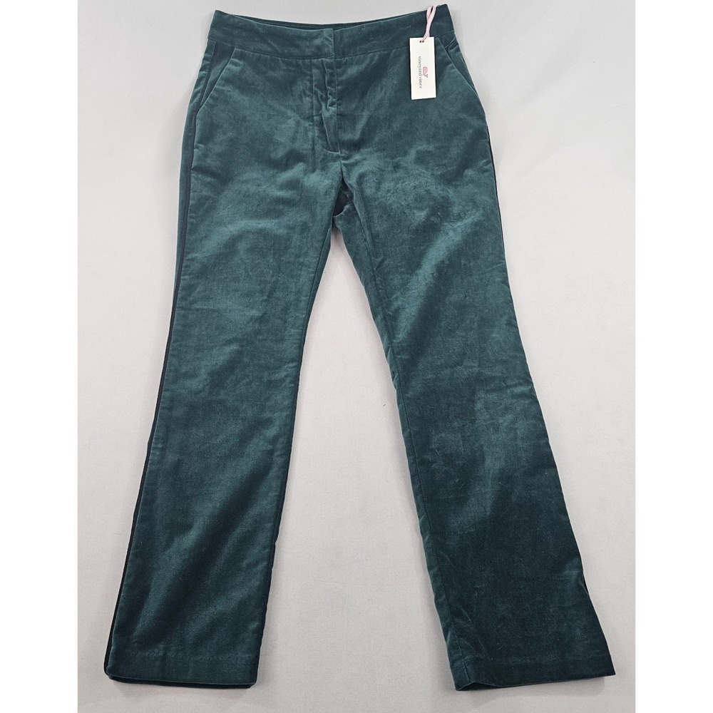 Vineyard Vines Womens Green Velvet Perfect Stretch Pants 27 2P001395-342